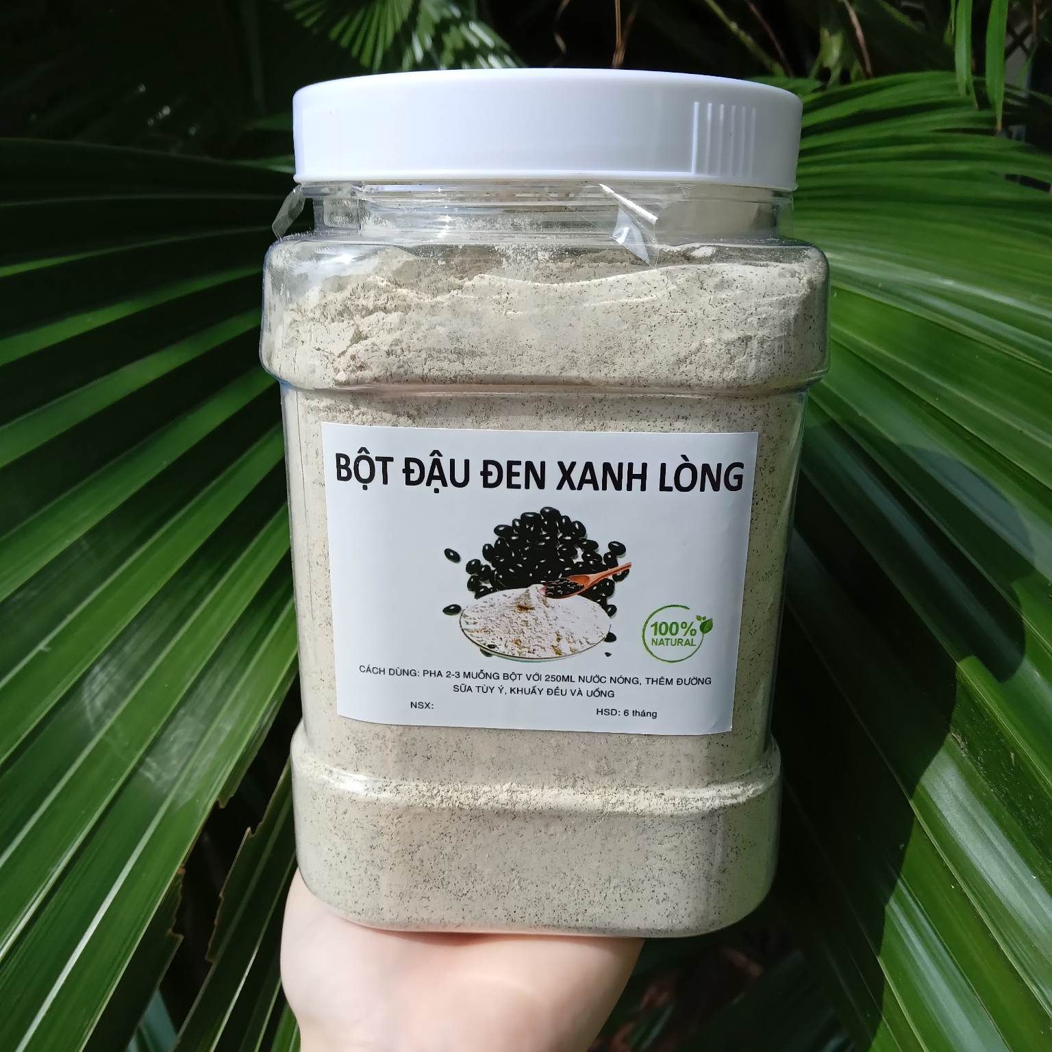 Bột đậu đen xanh lòng nguyên chất, đã rang, uống đẹp da, bổ máu, hỗ trợ tiêu hóa