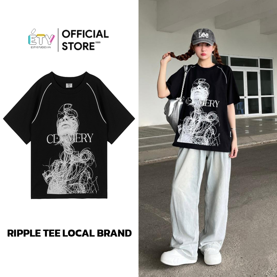 Áo thun nam nữ cemmery localbrand dynamic tee black, áo phông unisex phong cách hàn quốc.