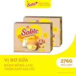 Combo 2 Hộp Bánh Bông Lan Solite Nature Fresh Kem Bơ Sữa 276g
