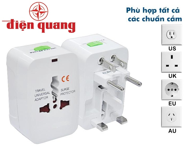 Ổ cắm du lịch điện quang đq esk tv01