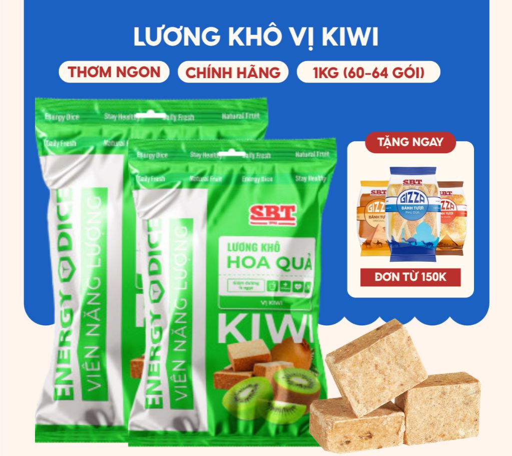 Lương Khô SBT Vị Kiwi Loại 1 Kg Cung Cấp Dinh Dưỡng Nhanh Chóng - Lương Khô Chính Hãng SBT