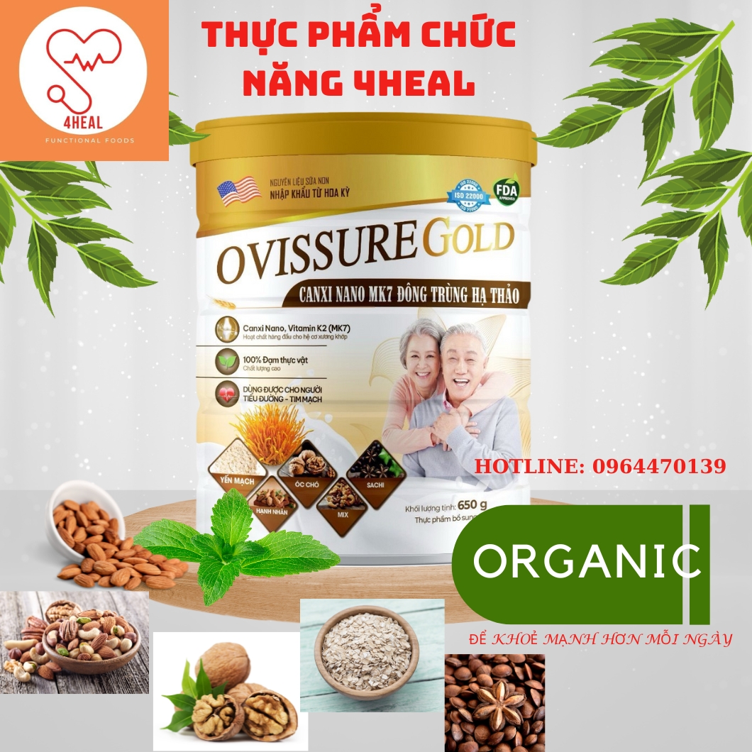 Sữa Ovissure Gold 650gr sữa hạt xương khớp hàng chính hãng