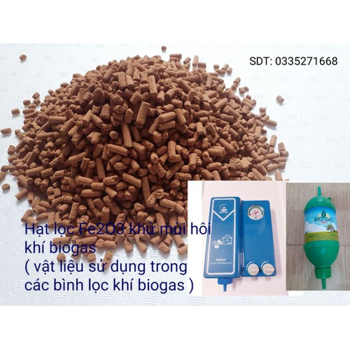 1 kg Hạt lọc khí biogas oxit Sắt
