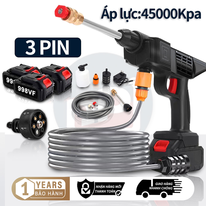 Máy rửa xe không dây dùng pin Lithium máu rửa xe cao áp xe ô tô dùng tại nhà