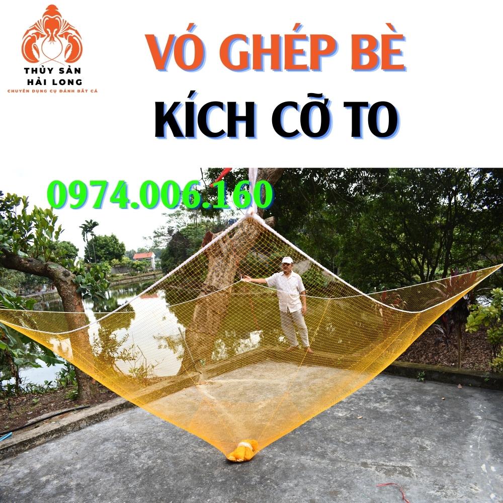 Vó ghép kéo cá, vó bè cỡ to cạnh dài 3.6m , bắt cá