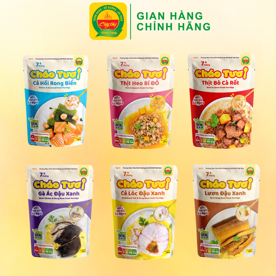 Combo 6 gói cháo tươi dinh dưỡng ăn liền cây thị