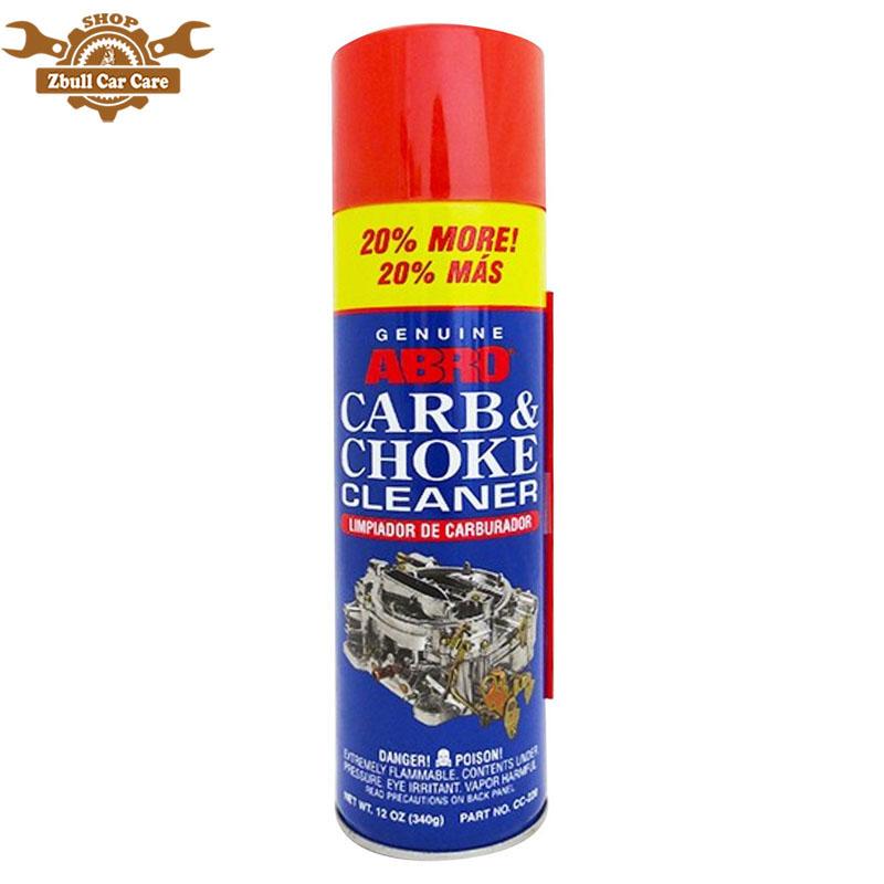 Vệ sinh bình xăng con, chế hòa khí abro carb & choke cleaner 340g