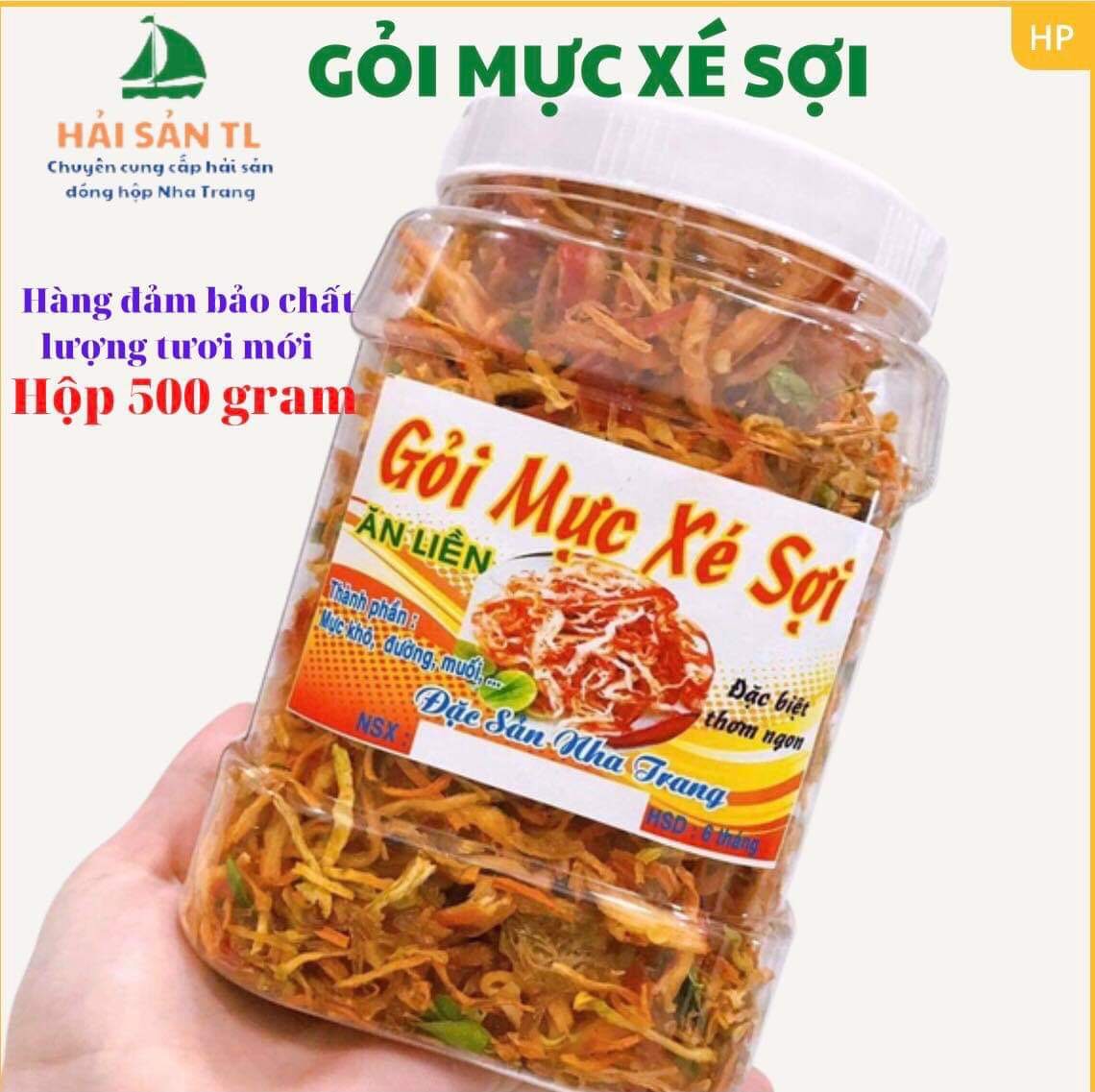 Gỏi mực xé sợi, đặc sản nha trang, hải sản tl