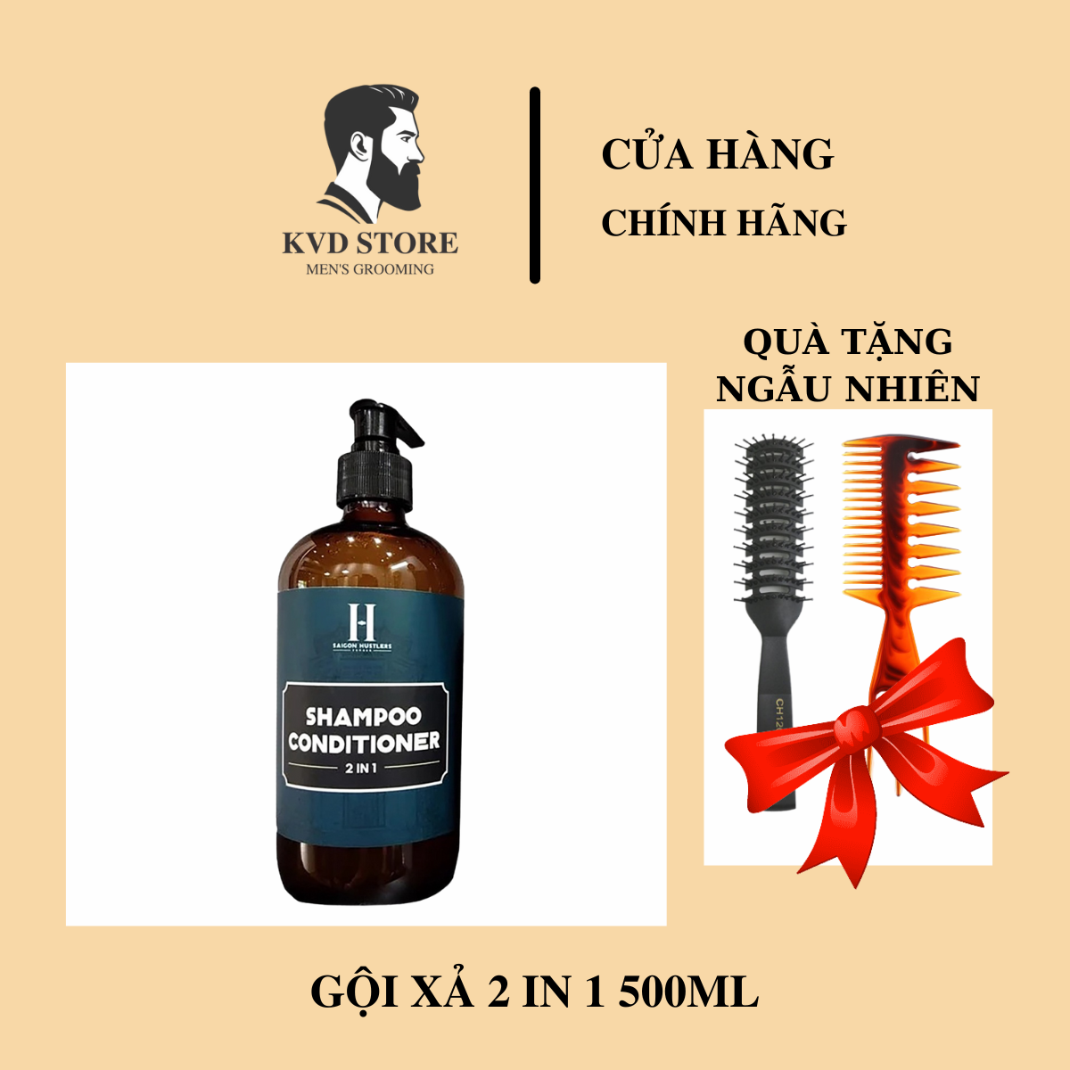 Dầu gội xả tóc nam 2 in 1 saigon hustlers shampoo conditioner 500ml