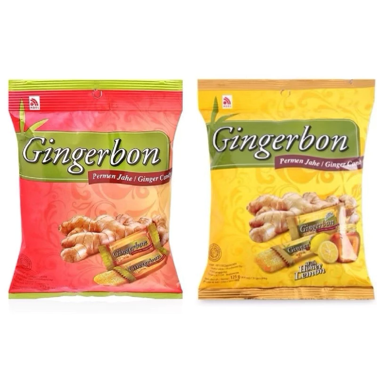 Kẹo Gừng DẺO Gingerbon 125g vị truyển thống và chanh mật ong
