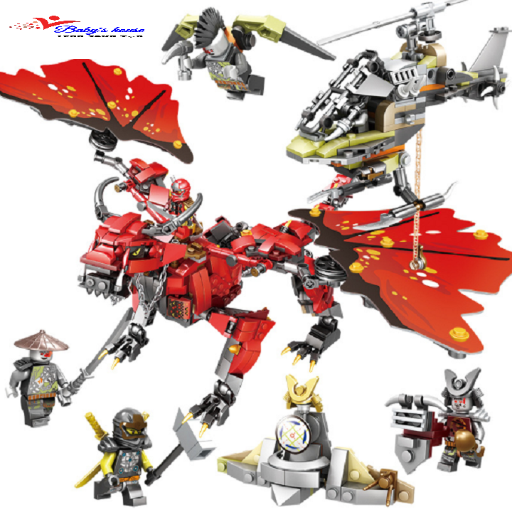 Bộ đồ chơi lắp ráp Ninja Phantom Flame Dragon red 76057