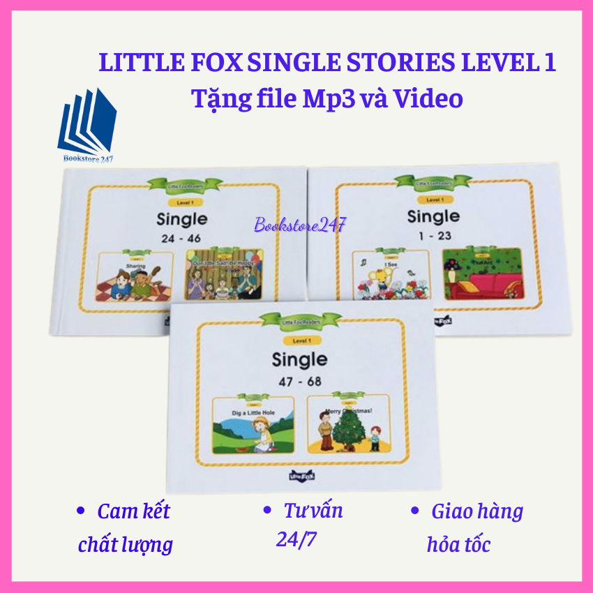 Little Fox Single Stories, bộ 3c 1-68tr dành cho bé 3-9y - Khơi nguồn đam mê học Tiếng Anh cho bé