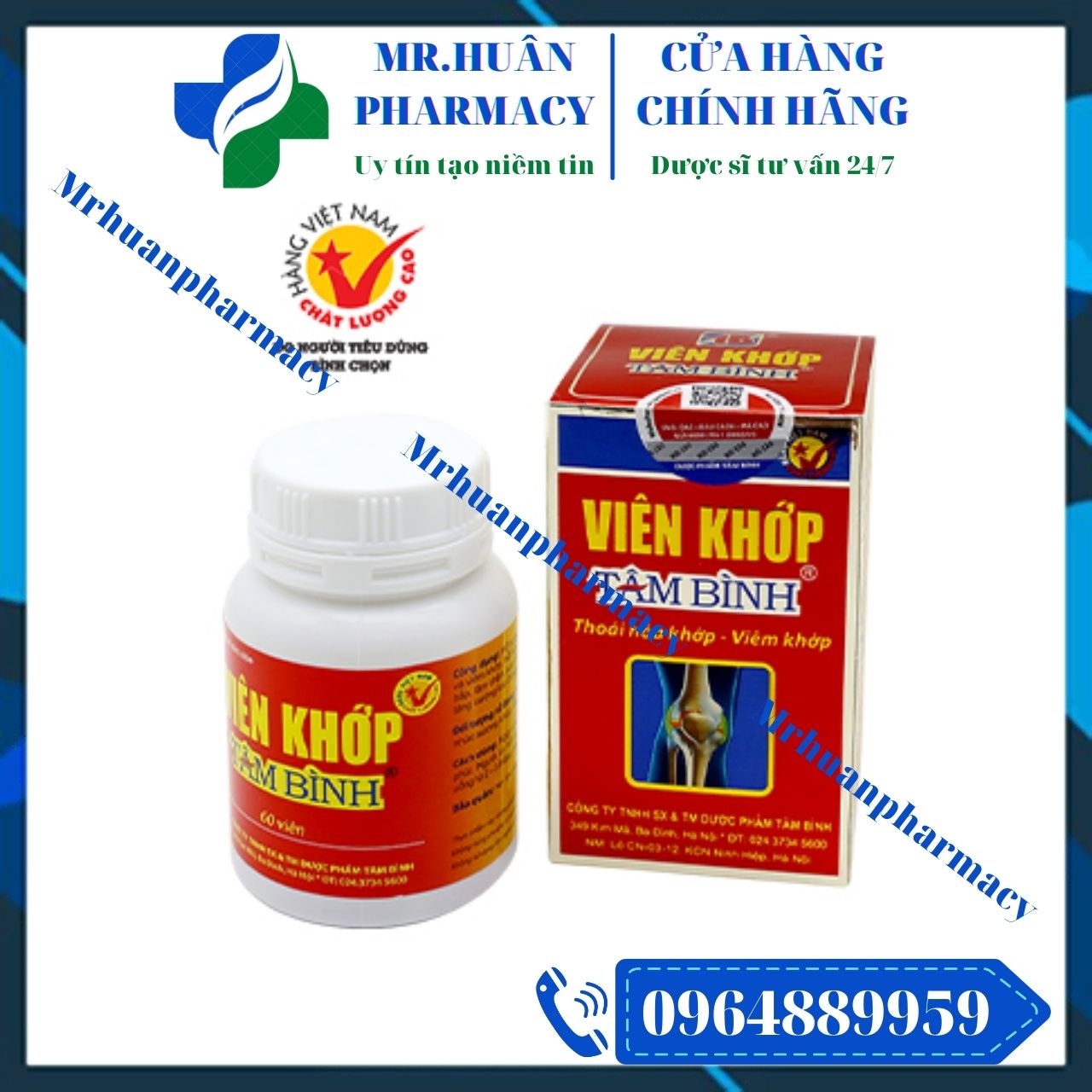 Viên Khớp Tâm Bình - Hỗ trợ thoái hóa khớp, viêm khớp