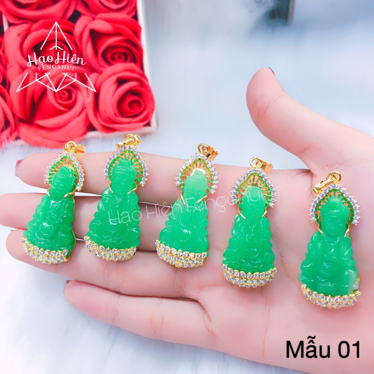 Mặt dây chuyền Mẹ Quan Âm Ngọc Bích bọc Vàng mạ 24k Cao Cấp (Có 05 Mẫu) X.DC0054-90 – Vòng cổ nữ, vòng cổ titan, dây đeo cổ, dây chuyền bạc nữ, dây chuyền vàng tây nữ 1 chỉ, dây chuyền nữ đẹp và cá tính, dây chuyền nữ vàng 18k