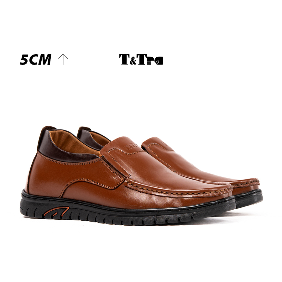 Giày tăng chiều cao nam t&tra s1071 nâu bò