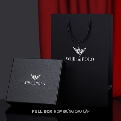 Dây Lưng Da Nam - Dây Nịt Nam Da Bò Thật  - Dùng Khóa Tự Động - Full Box Hộp Đựng Cao Cấp William Polo