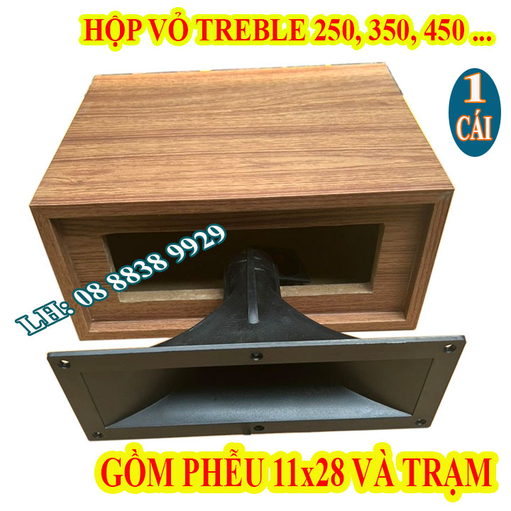 Hộp loa treble 250, 350, 450, ... kèm họng 11x28, trạm loa - giá 1 chiếc
