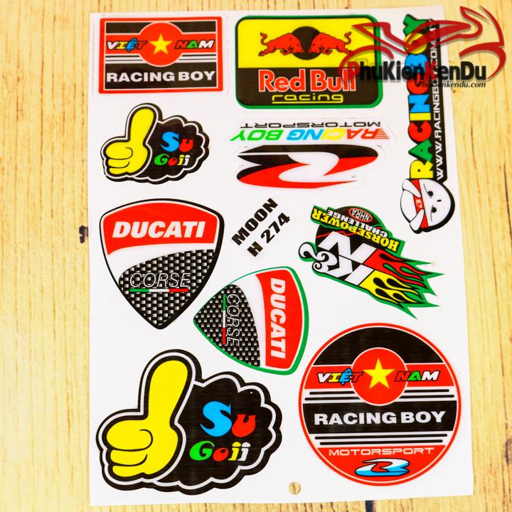 TEM NỔI XE MÁY NGUYÊN TẤM [TẶNG KÈM 1 TEM STICK]