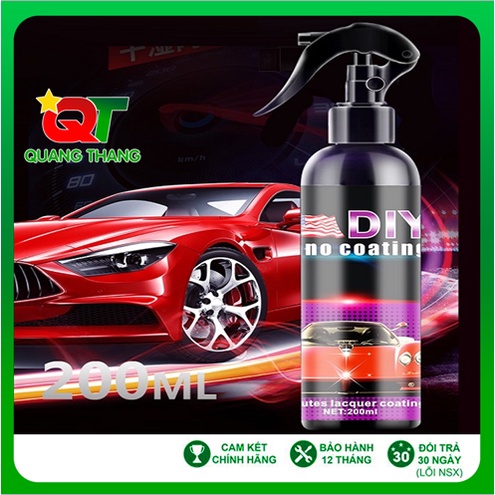 Chai xịt phủ nano diy 200ml chống nước kính, phủ bóng sơn xe ô tô, xe máy