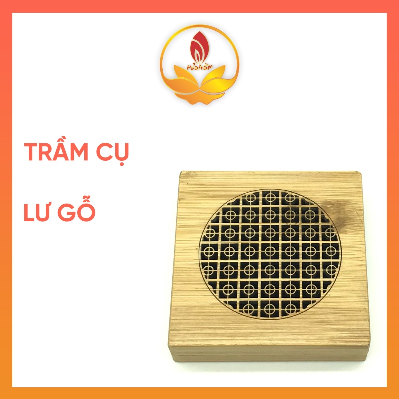 Hộp gỗ đốt nhang nụ, nhang trầm hương - ô tròn nhỏ