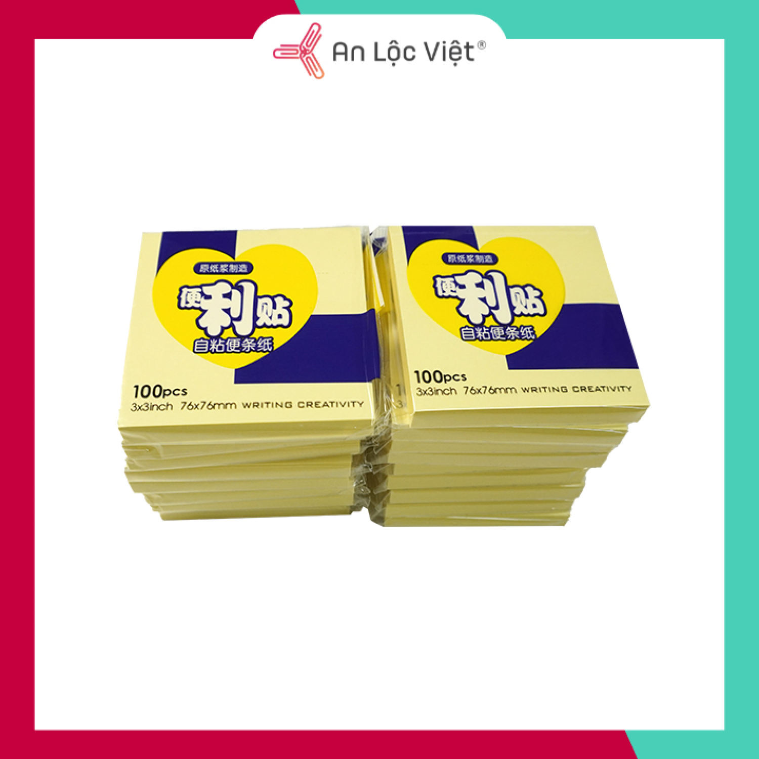 Combo 3 tập giấy ghi nhớ giấy note vàng kami nhiều kích thước 3x2/3x3/3x4