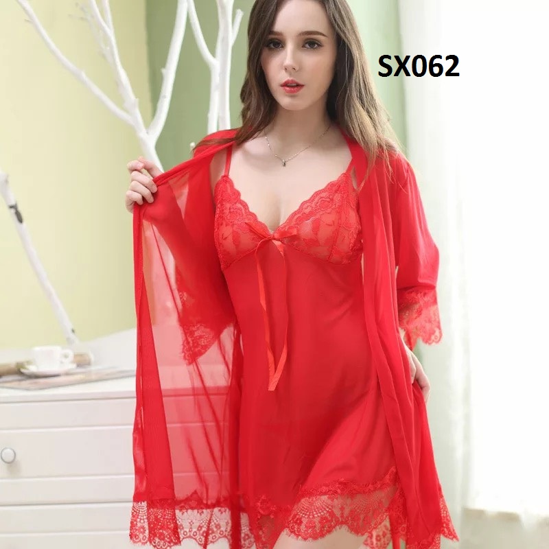 Váy ngủ sexy có kèm khoác sx062