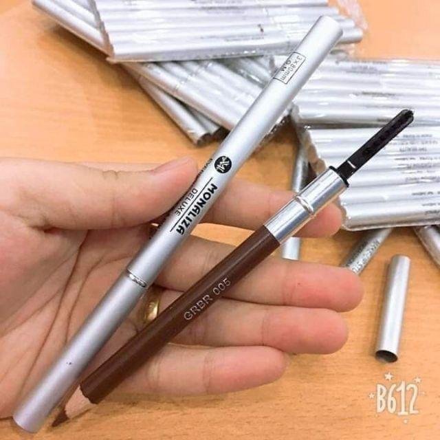 Chì kẻ mày 2 đầu MONALIZA Deluxe Eyebrow Pencil Brush Hàn Quốc