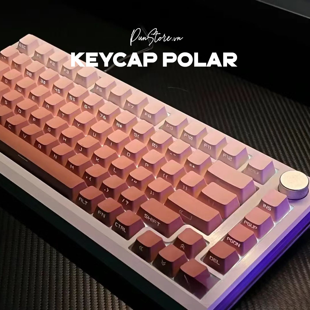 Keycap pbt gradient xuyên led 134 phím fullbox cho bàn phím cơ