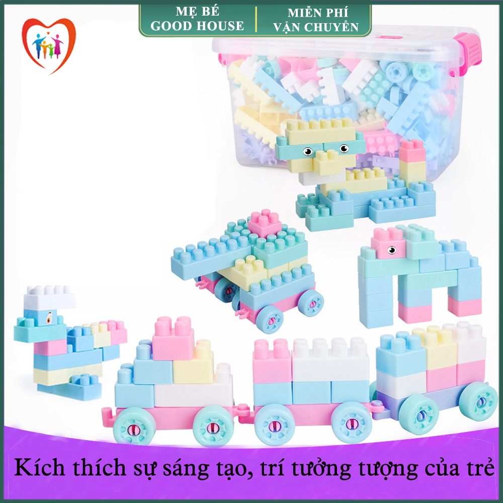 [7-11/12 VOUCHER 8%]Bộ xếp hình XH2- Bộ lắp ghép lego - Đồ chơi xếp hình 100 chi tiết phát triển trí tuệ trẻ