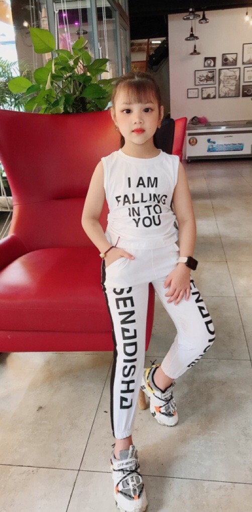 Bộ quần áo bé gái Đồ bộ bé gái phong cách thể thao siêu cá tính mùa hè BBG007 cho bé từ 7 8 9 10 11 12 13 14 15 16 tuổi nặng 27 30 35 40 45 40 55 kg