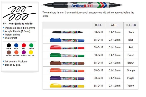 Bút viết lên cd / dvd artline ek-841t pen marker