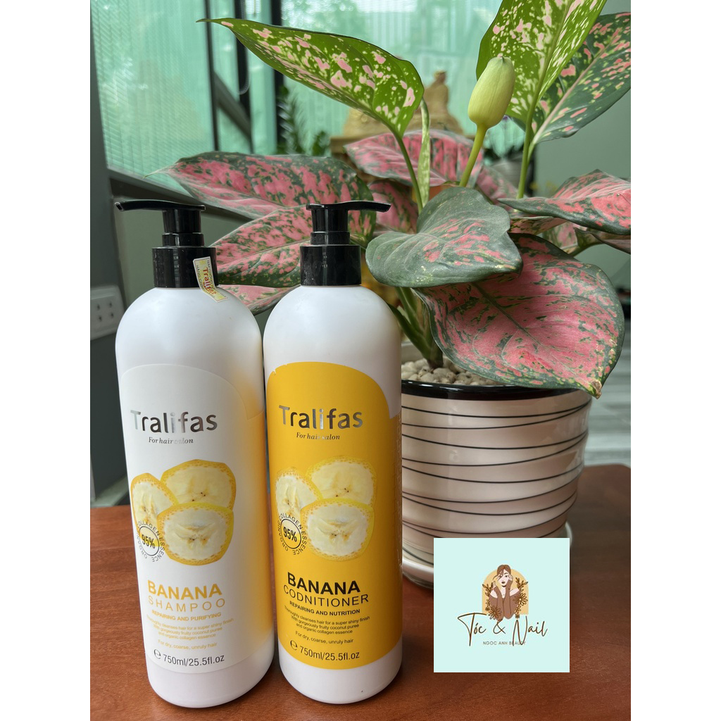 Bộ dầu gội xả Tralifas Banana