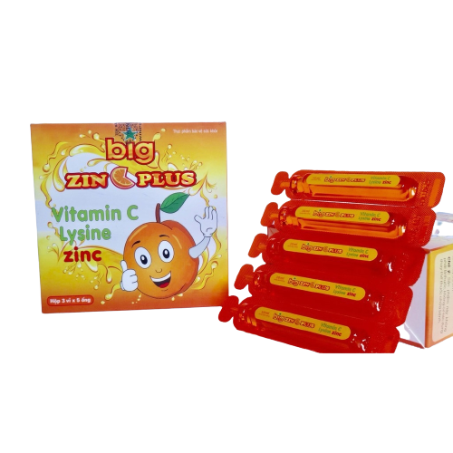 Siro ống Big zin plus - Tăng sức đề kháng, kích thích ăn ngon ở trẻ - Hộp 15 ống