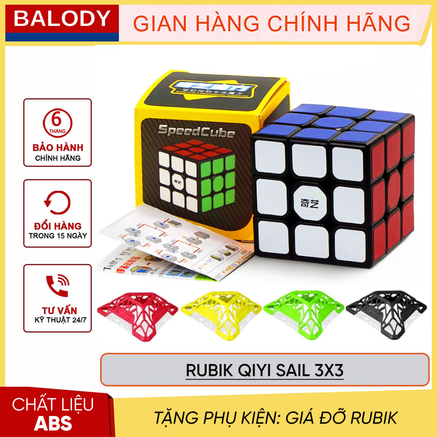Rubik 3x3 QiYi Sail W Rubic 3 Tầng Khối Lập Phương 3x3x3 Đồ Chơi Thông Minh