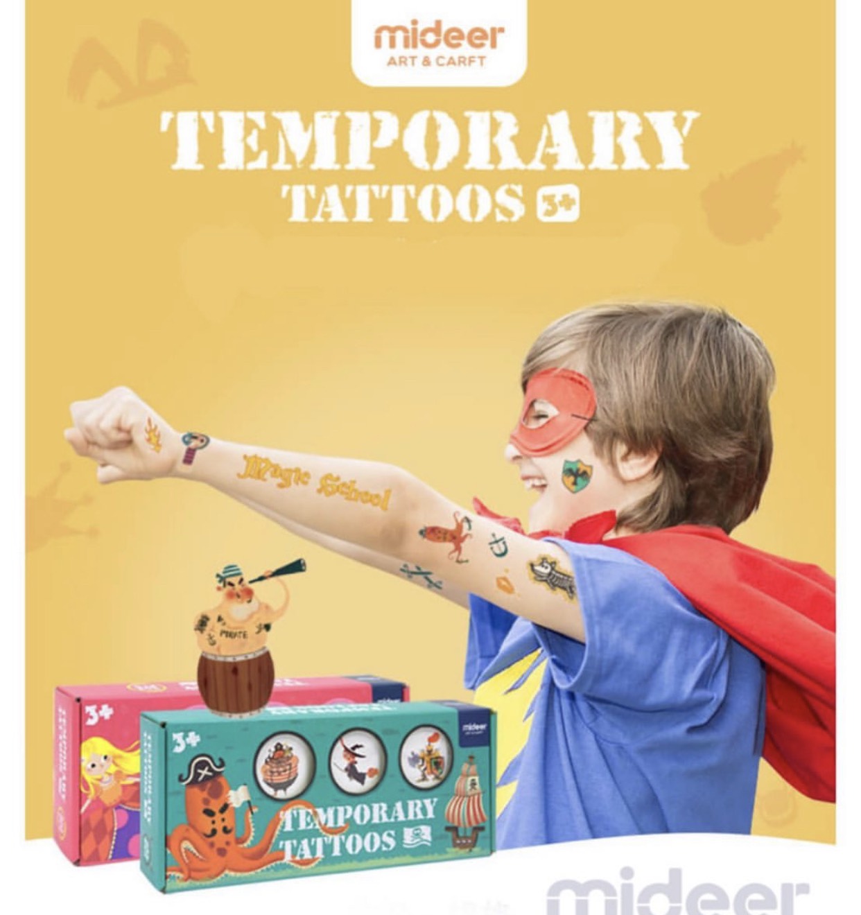 (SIÊU GIẢM GIÁ) - Hình Xăm Tạm Thời và Hình Dán Móng tay An Toàn Cho Trẻ - Mideer Temporary Tattoo MD4041 - MD4042