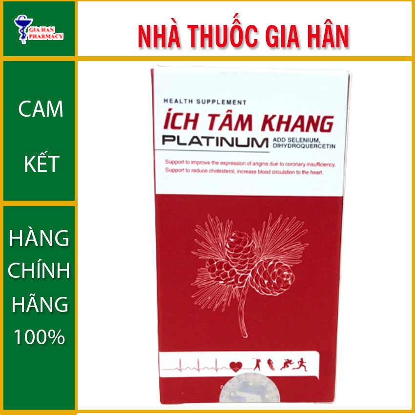 Ích Tâm Khang Platinum hộp 60 viên , hỗ trợ hoạt huyết - Gia Hân