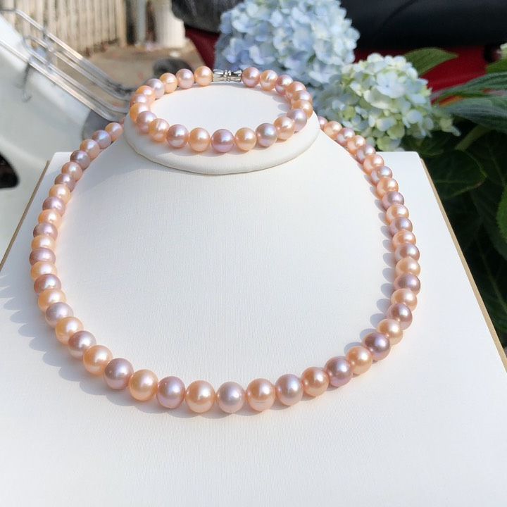 Vòng ngọc trai chuỗi cổ và chuỗi tay tặng kèm bộ khóa cước