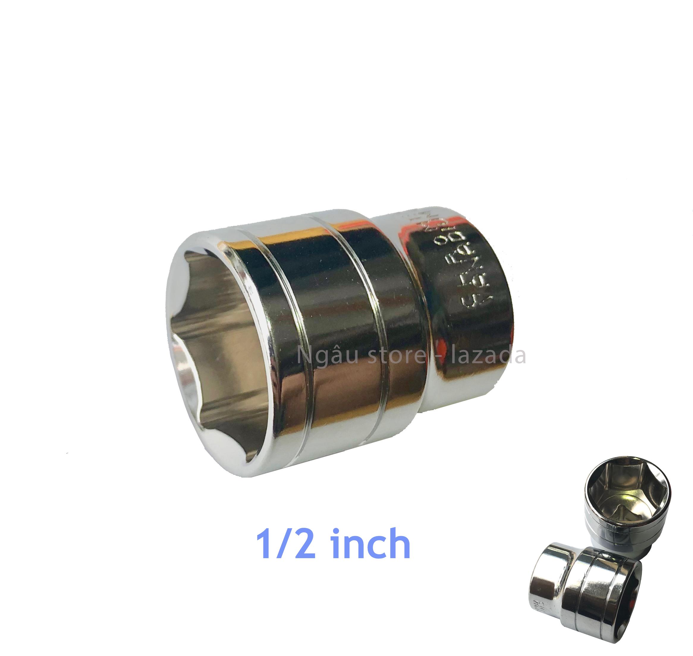 Đầu khẩu vặn ốc 1/2 inch - tuýp siết bulong nhiều size - công cụ đồ nghề sửa xe máy ô tô