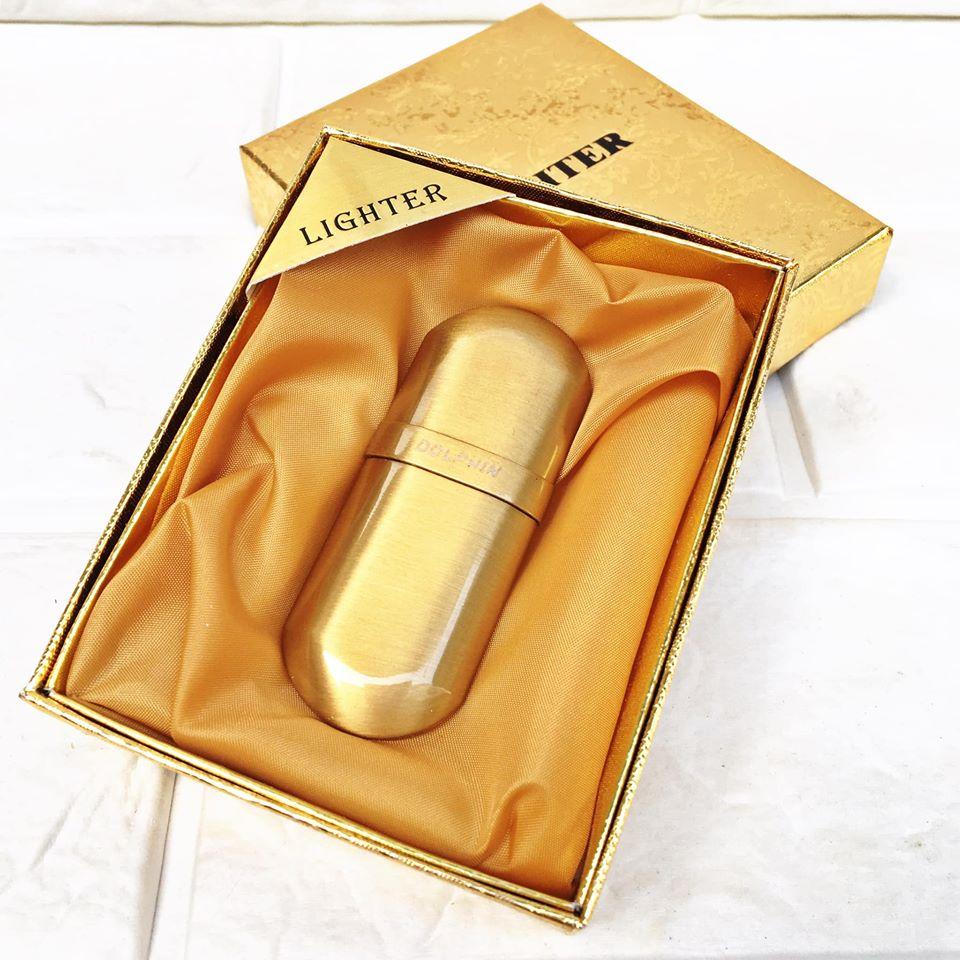Hột quẹt - bật lửa xăng đá cổ dolphin 1 bánh xe