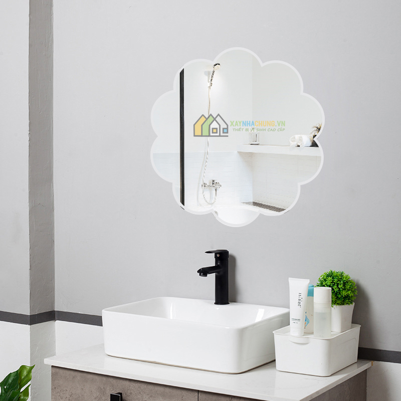 Gương viền hình bông hoa