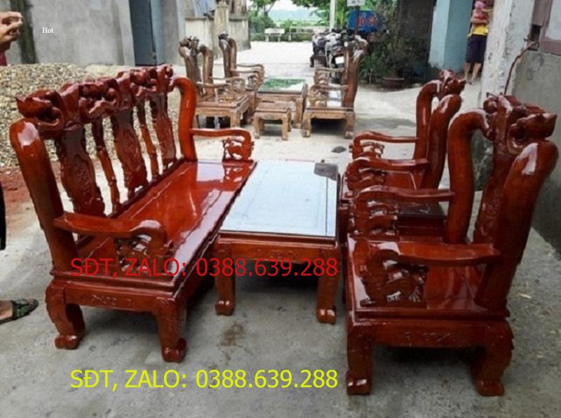 bộ bàn ghế phòng khách minh quốc đào gỗ xoany 12 .