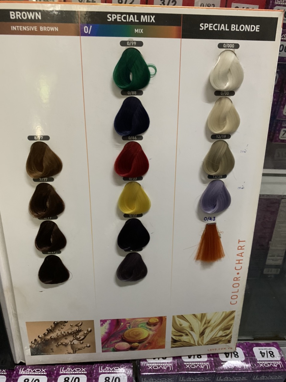 Thuốc nhuộm Lavox 3D Nano Collagen (Kèm Oxy trợ nhuộm) khách chọn màu nhuộm