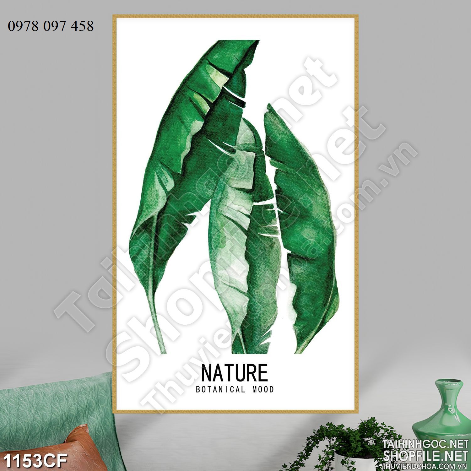 Tranh ốp tường 3D - Tranh lá nghệ thuật