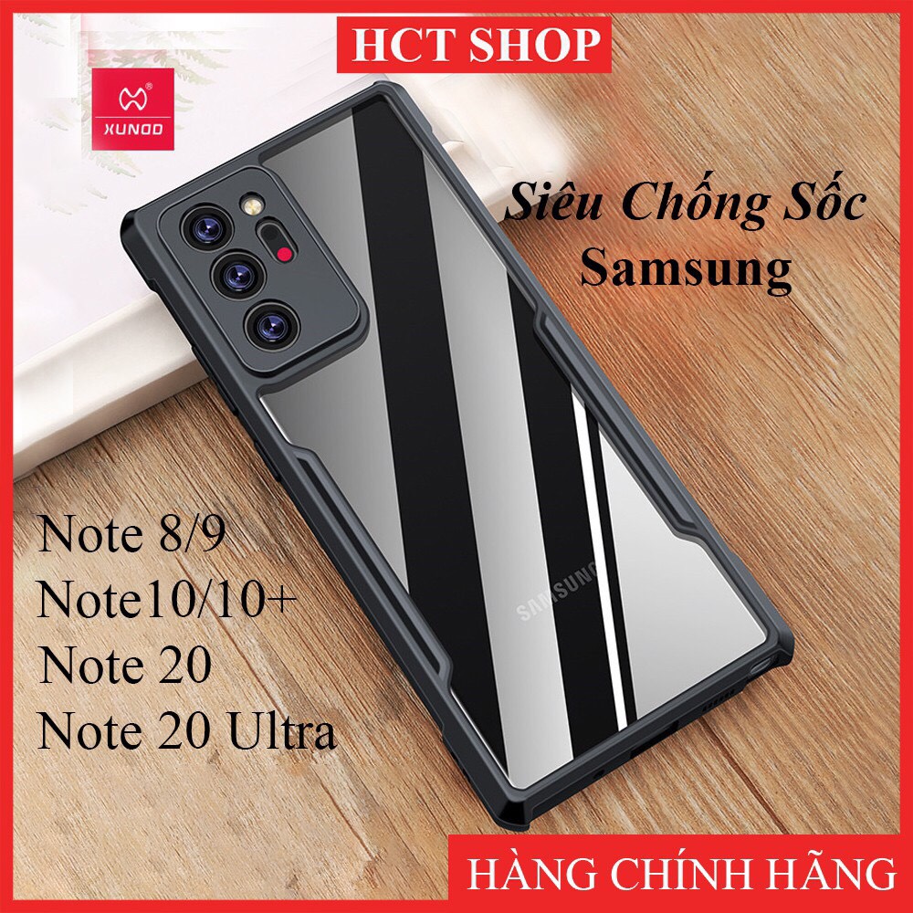 Ốp lưng Samsung Note20/ Note20Ultra, Note8 / Note9/ Note10+ siêu chống sốc chính hãng XUNDO