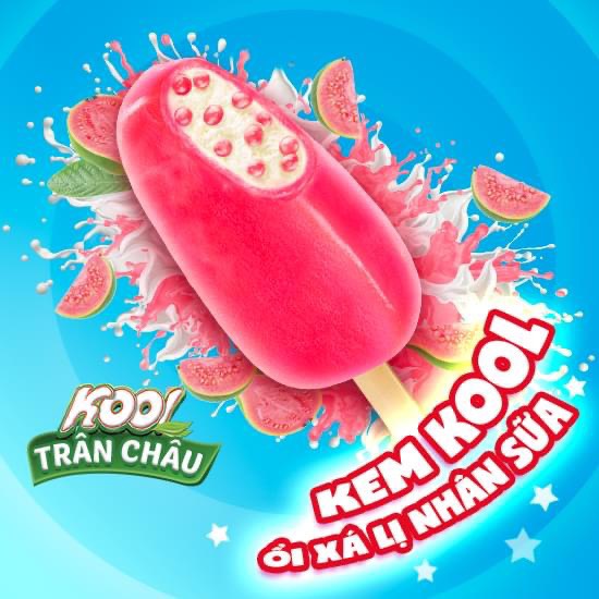 Kem kool trân châu ổi xá lị nhân sữa
