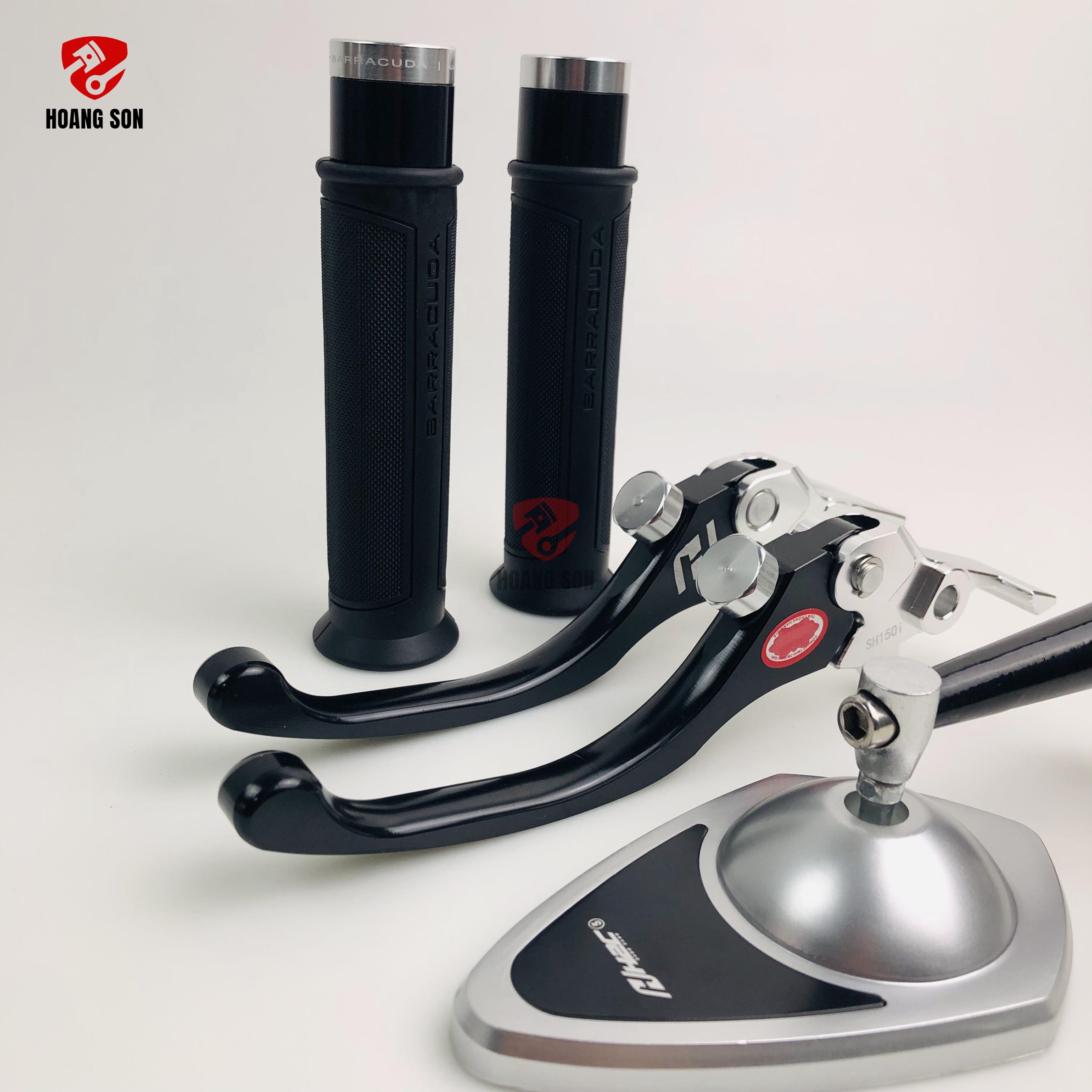 Full set đồ chơi xe sh125i/ sh150i/ sh160i/ sh350i gồm 5 món như hình, cặp tay thắng xe sh cặp gù tay lái barracuda xe sh gương h2c xe sh mẫu mới