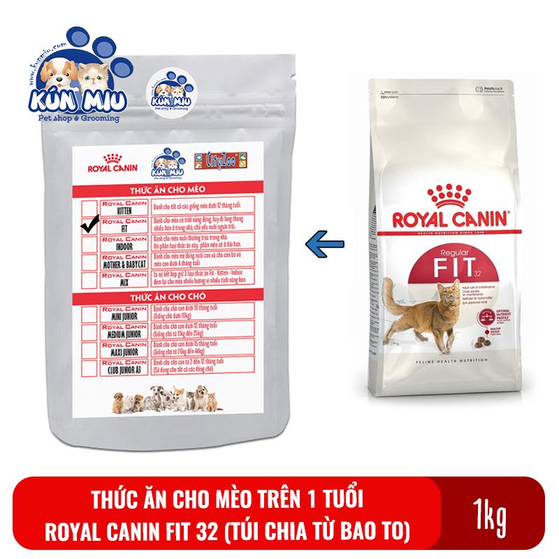 Thức ăn cho mèo trưởng thành trên 1 tuổi Royal Canin Fit 32 Túi zip 1kg (chia từ bao 15kg)