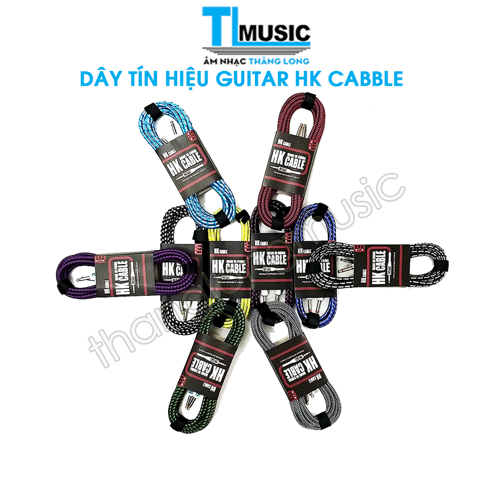 Dây Tín Hiệu 6 Ly Giá Rẻ HK Cable - Dây Cáp Kết Nối Âm Thanh 6.35mm Dùng Cho Guitar, Organ, Drum Điện - Thăng Long Music