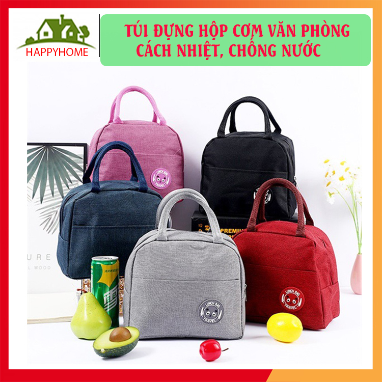 ( MÀU XANH ) Túi Đựng Cơm Văn Phòng Giữ Nhiệt Nóng Lạnh Giúp Mang Đồ Ăn Gọn Gàng Tiện Dụng Có Quai Xách