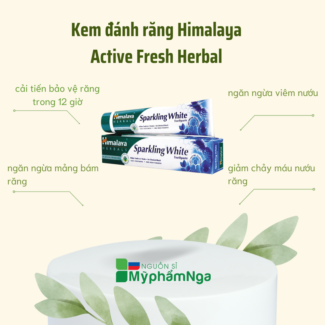Kem đánh răng Himalay trắng răng chắc khỏe răng Sparking White